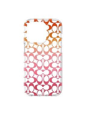 COACH Gradient Pattern Phone Case - Pink & Orange